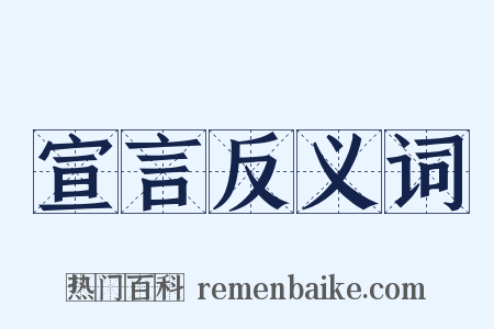 宣言反义词是什么意思的图片